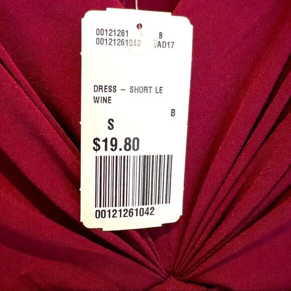 Forever 21 V-Neck MINI Stretch Dress Burgundy Wine Women’s Small (S) NWT - Picture 11 of 11